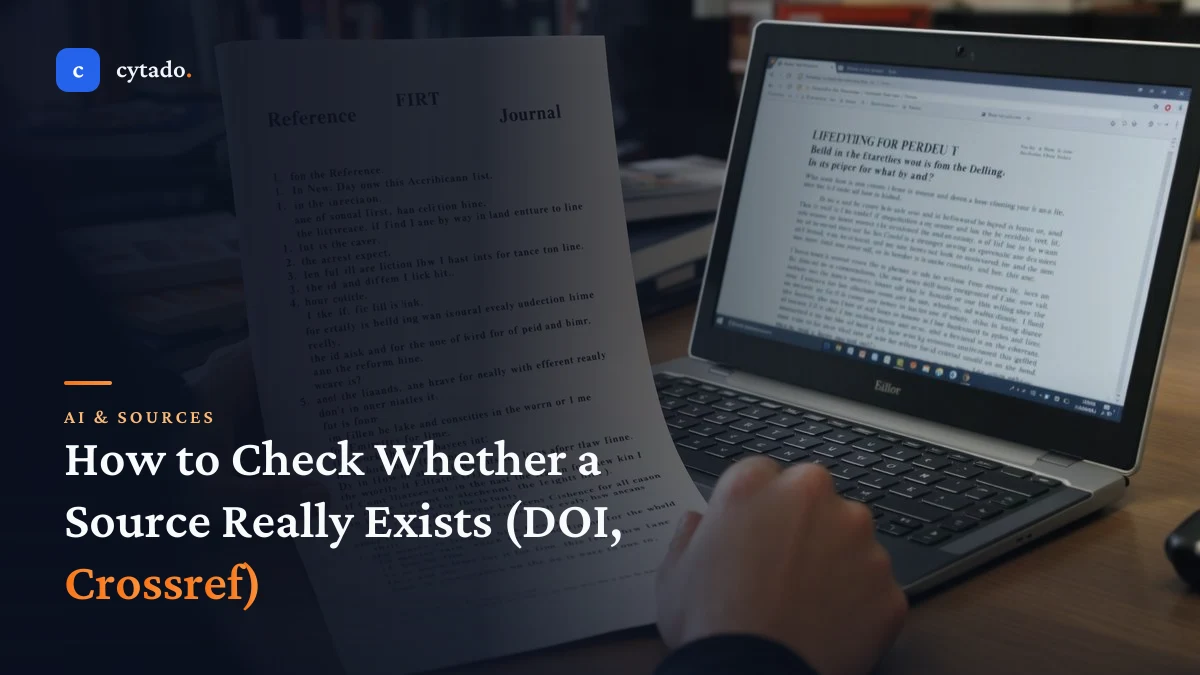 How to Check Whether a Source Really Exists (DOI, Crossref)