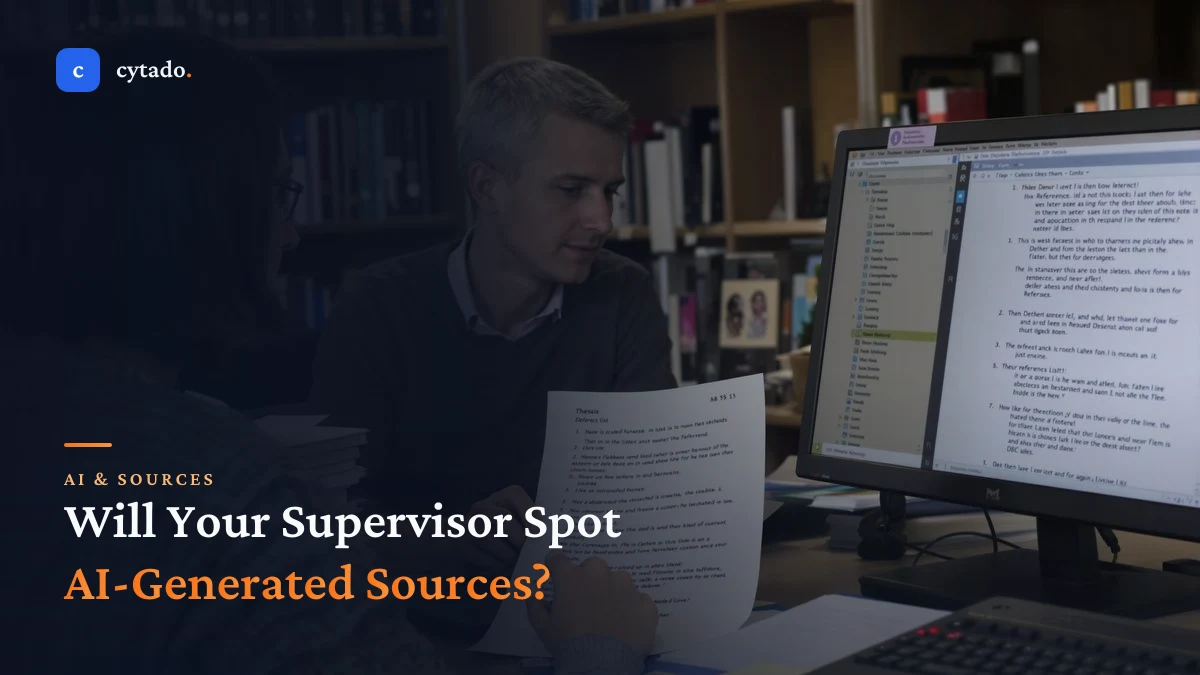 Will Your Supervisor Spot AI-Generated Sources?
